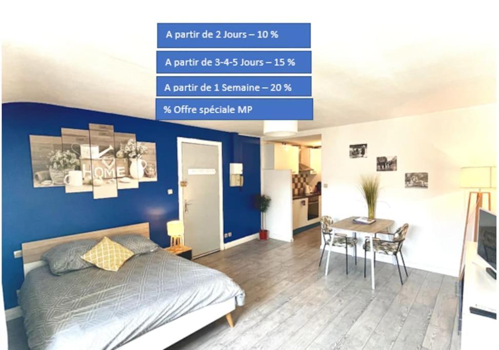 Appartement Entier Moissac Centre 30 M2 Calme Avec Cour Interieure Pour Velos A 50M Du Marche De Moissac Dış mekan fotoğraf